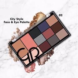 Golden Rose City Style Face&Eye Palette 02 Smokey - Thumbnail