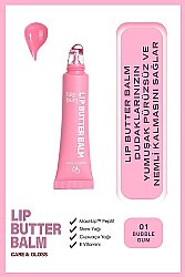 Golden Rose Lip Butter Balm Care&Gloss Renkli Dudak Parlatıcısı 01 Bubble Gum - 2