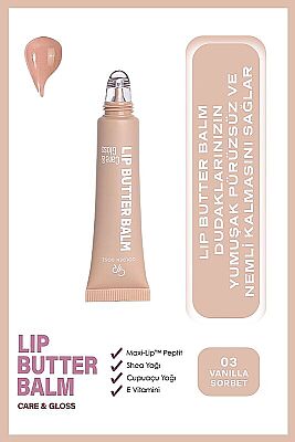 Golden Rose Lip Butter Balm Care&Gloss Renkli Dudak Parlatıcısı 03 Vanilla Sorbet - 2