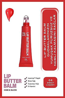 Golden Rose Lip Butter Balm Care&Gloss Renkli Dudak Parlatıcısı 04 Sweet Cherry - 2