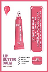 Golden Rose Lip Butter Balm Care&Gloss Renkli Dudak Parlatıcısı 06 Strawberry Jam - 2