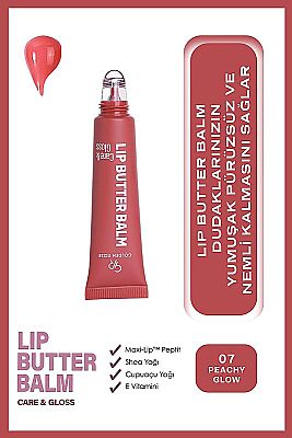 Golden Rose Lip Butter Balm Care&Gloss Renkli Dudak Parlatıcısı 07 Peachy Glow - 2