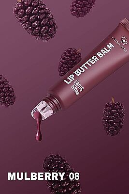Golden Rose Lip Butter Balm Care&Gloss Renkli Dudak Parlatıcısı 08 Mulberry - 3