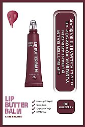 Golden Rose Lip Butter Balm Care&Gloss Renkli Dudak Parlatıcısı 08 Mulberry - 2