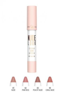 Golden Rose Nude Look Creamy Shine Lipstick Ruj 02 - 2