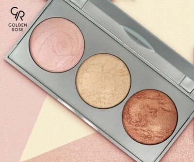 Golden Rose Strobing Highlighter Palette - 2