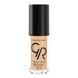 Golden Rose Total Cover 2 in1 Fondöten & Kapatıcı 03 Almond - Golden Rose