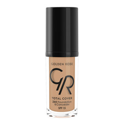 Golden Rose Total Cover 2 in1 Fondöten & Kapatıcı 18 Cappuccino - Golden Rose