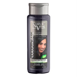 Natur Vital - Natur Vital Coloursafe Black Hair Shampoo-Siyah Saçlar İçin Kına Özlü Renk Parlatıcı Şampuan 300 ml