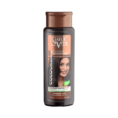 Natur Vital Coloursafe Chestnut Hair Shampoo- Kahverengi Saçlar için Kına Özlü Renk Parlatıcı Şampuan 300 ml