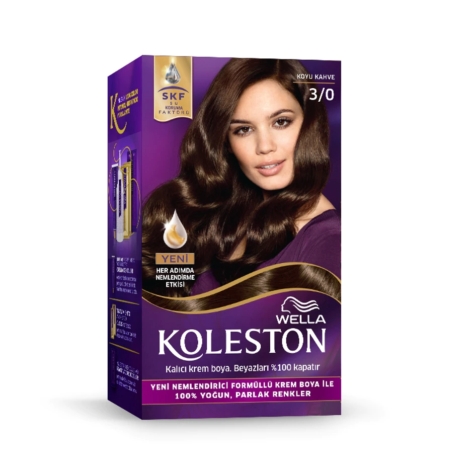 Wella - Wella Koleston Kit Saç Boyası 3/0 Koyu Kahve