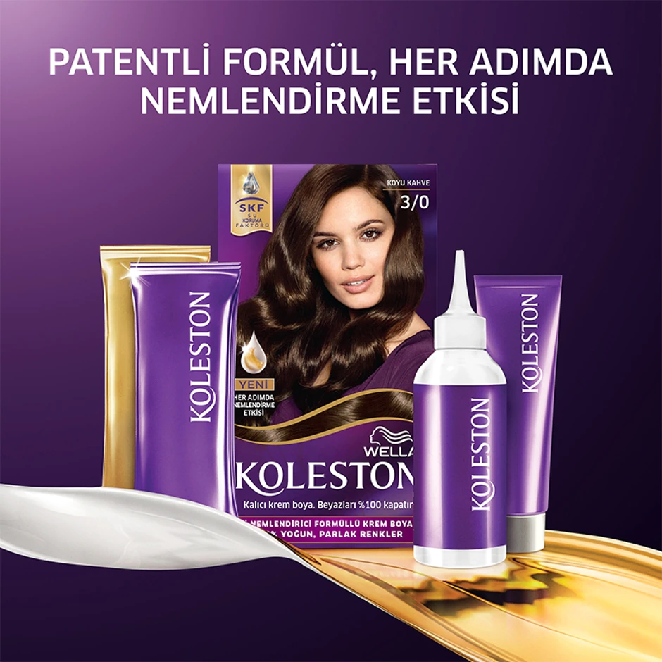 Wella Koleston Kit Saç Boyası 3/0 Koyu Kahve - Thumbnail