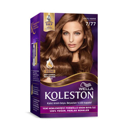 Wella - Wella Koleston Kit Saç Boyası 7/77 Işıltılı Kahve