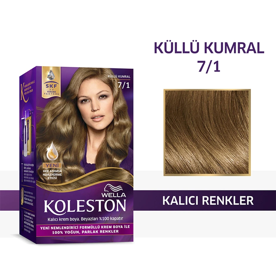 Wella Koleston Kit Saç Boyası 7/1 Küllü Kumral