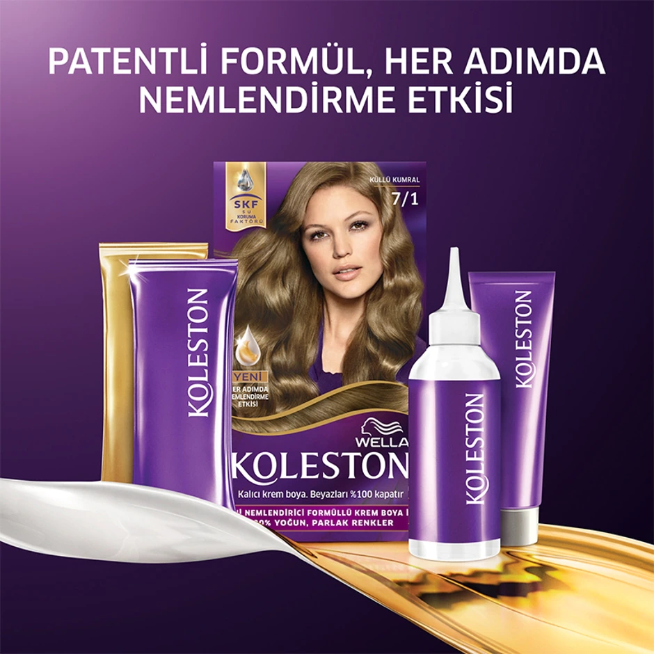 Wella Koleston Kit Saç Boyası 7/1 Küllü Kumral