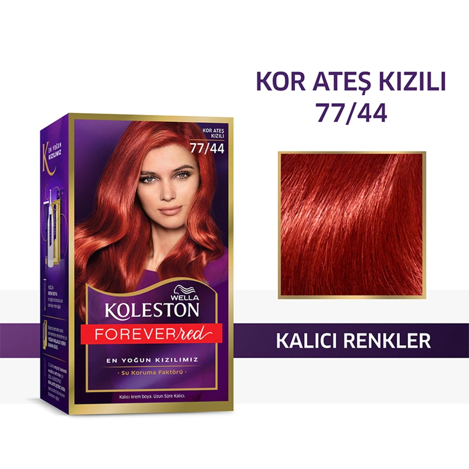 Wella Koleston Kit Boya 77/44 Kor Ateş Kızılı - 2