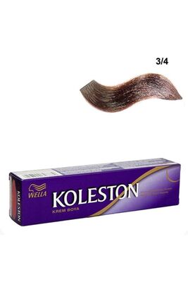 Koleston Tüp Saç Boyası 3/4 Koyu Kestane - 1