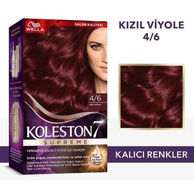 Koleston Supreme Saç Boyası 4/6 Kızıl Viyole - 2