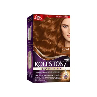 Koleston Supreme Saç Boyası 6/74 Koyu Amber Kumral - 1