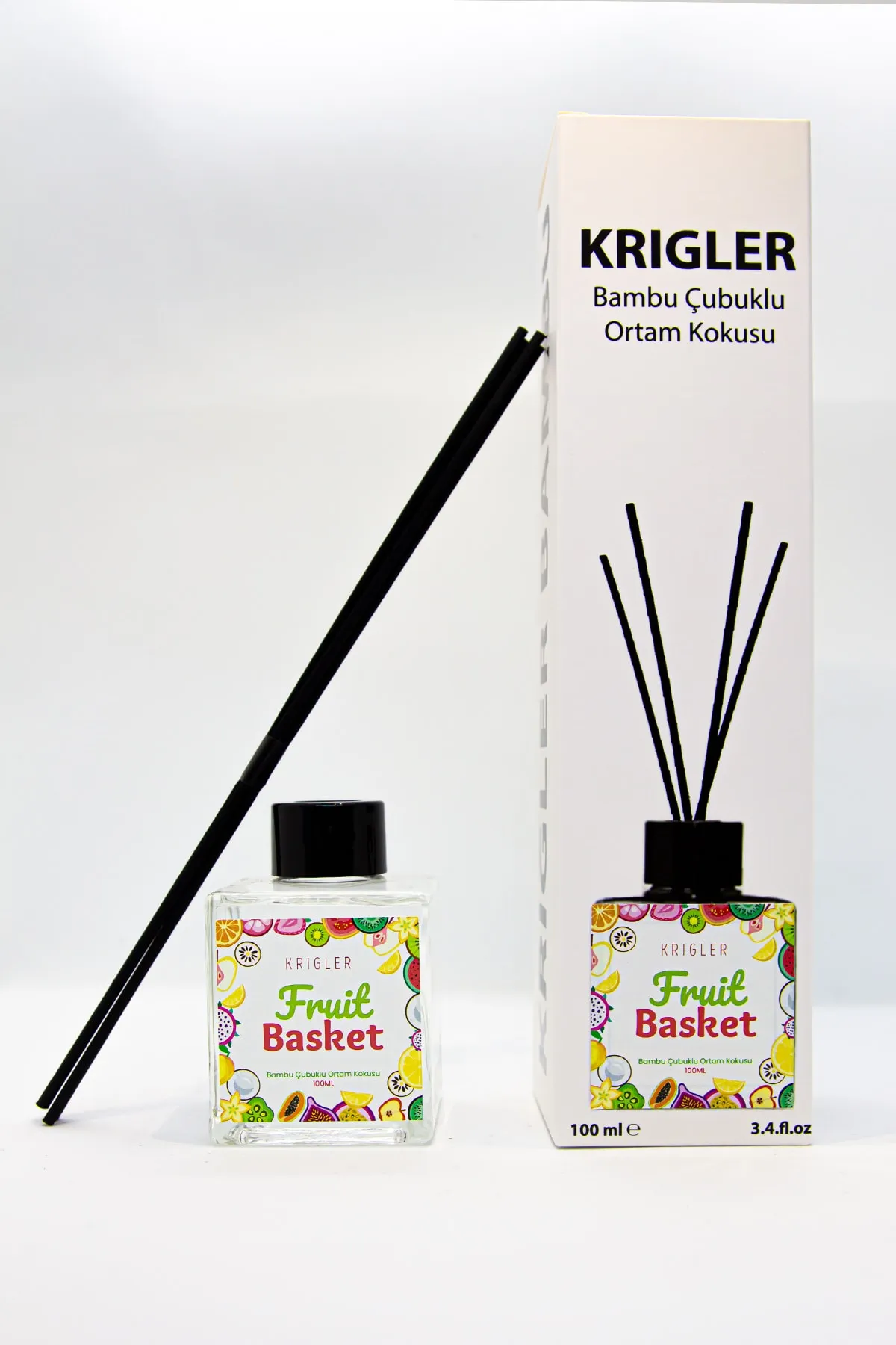 Krigler - Krigler Bambu Çubuklu Oda Kokusu Fruit Basket 100 ml