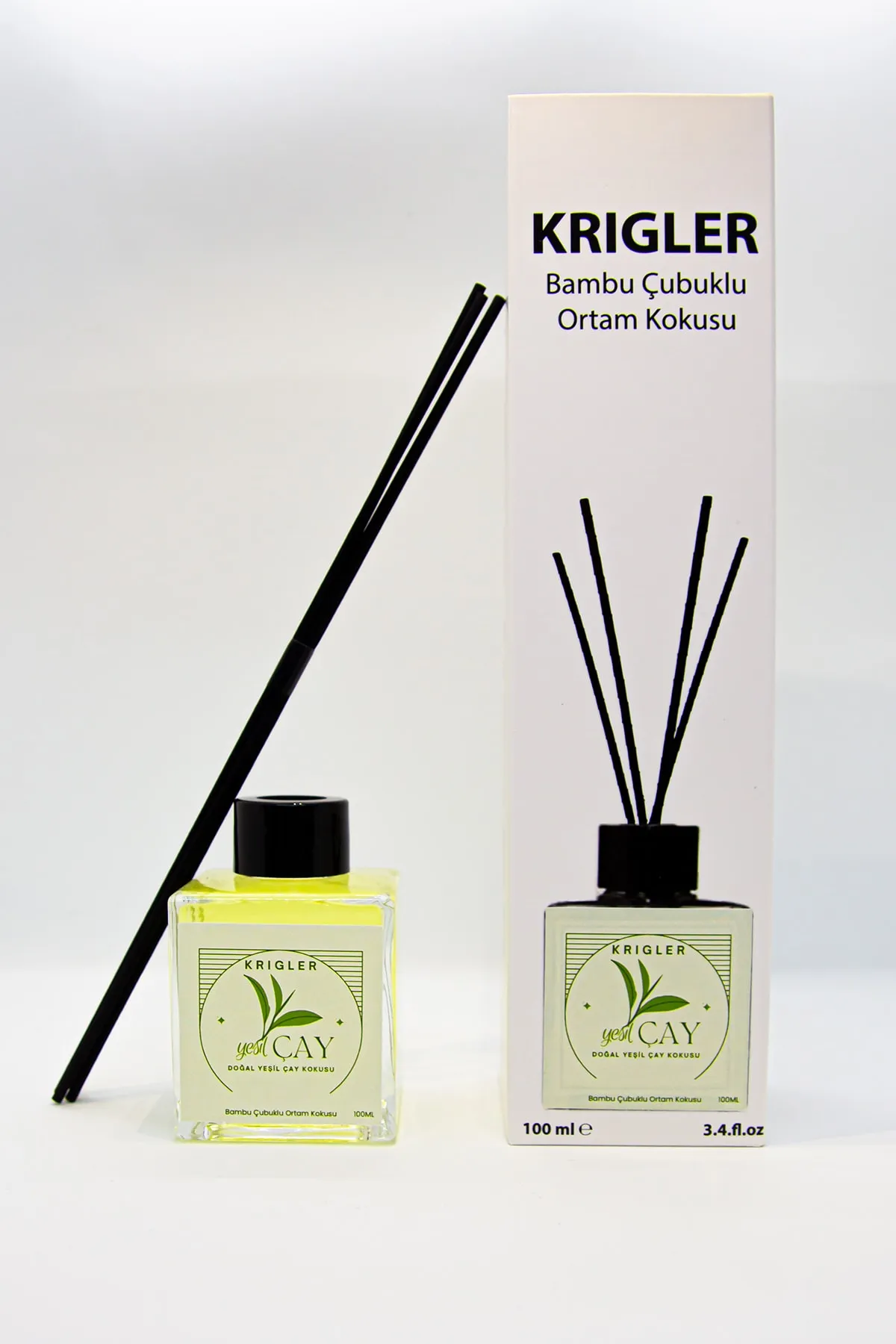 Krigler - Krigler Bambu Çubuklu Oda Kokusu Yeşil Çay 100 ml