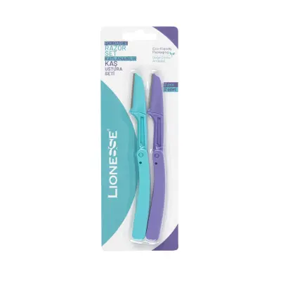 Lionesse Katlanabilir Kaş Ustura Seti 2'li 4219 - 1