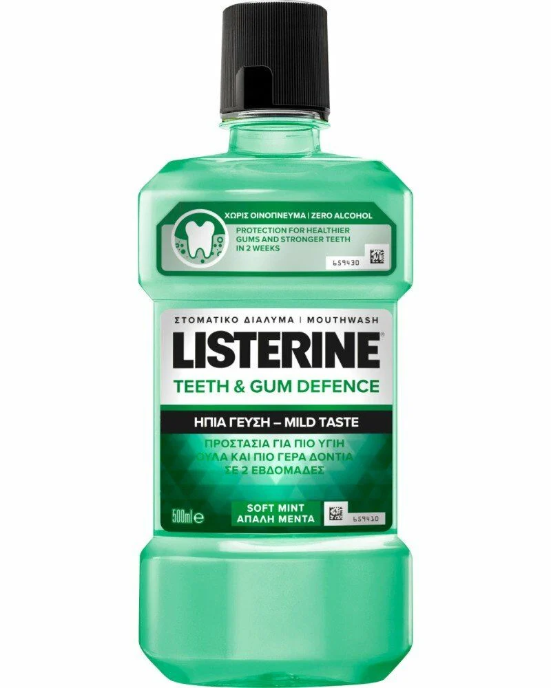 Listerine Teeth & Gum Defence Mild Taste Ağız Bakım Suyu 500 ml - 1