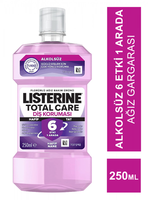 isterine Total Care Diş Koruması Ağız Gargarası - Alkolsüz 250 ml - 1