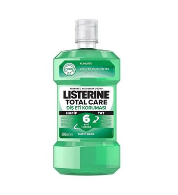 Listerine Total Care Hafif Tat Hafif Nane Diş Koruması Alkolsüz Ağız Bakım Suyu 500 ml - 1