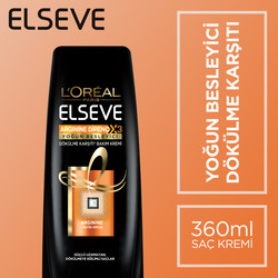 L'Oréal Paris Elseve Arginine Direç X3 Yoğun Besleyici Dökülme Karşiti Bakim Kremi 360 ml - Thumbnail