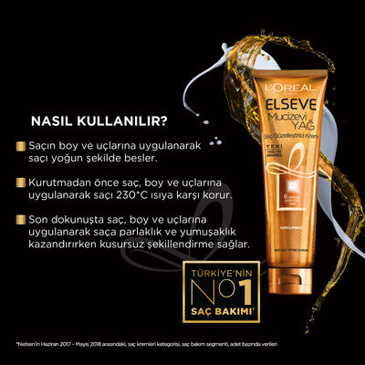 L'Oréal Paris Elseve Mucizevi Yağ Saç Güzelleştirici Krem 150 ml - 3