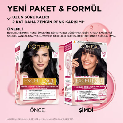 L’Oréal Paris Excellence Creme Saç Boyası 1.01 Derin Siyah - 2