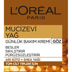 L'Oréal Paris Mucizevi Yağ Günlük Bakim Kremi Göz 15 ml - Thumbnail