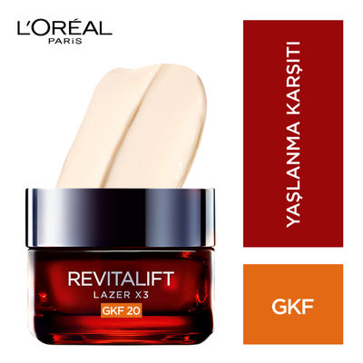 L'Oréal Paris Revitalift Lazer X3 Gkf20 Leke Ve Kırışıklık Karşıtı Bakım Kremi 50 ml