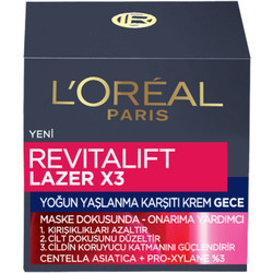 L'Oréal Paris Revitalift Lazer X3 Yoğun Yaşlanma Karşıtı Gece Bakım Kremi - Thumbnail