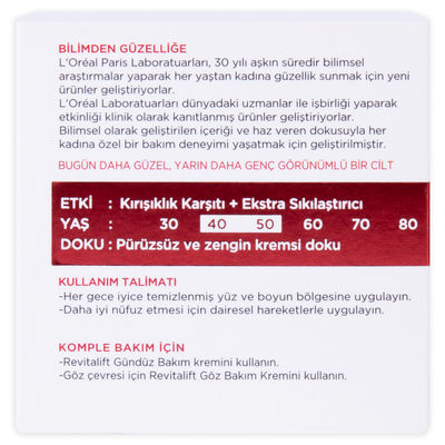 L'Oréal Paris Revitalift Yaşlanma Karşıtı Gece Bakım Kremi 50 ml - 4