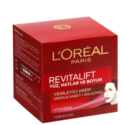 L'Oréal Paris Revitalift Yüz Hatlar Ve Boyun Yenileyici Krem 50 ml - Thumbnail