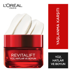 L'Oréal Paris Revitalift Yüz Hatlar Ve Boyun Yenileyici Krem 50 ml - Thumbnail