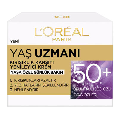 L'Oréal Paris Yaş Uzmani 50+ Kırışıklık Karşıtı Yenileyici Krem 50 ml