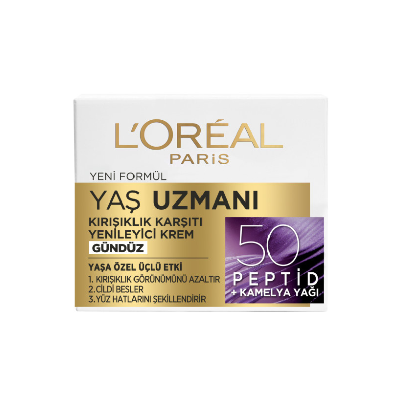 Loreal Paris Kırışıklık Karşıtı Yaş Uzmanı 50+ Gündüz Bakım Kremi 50 ml - Thumbnail