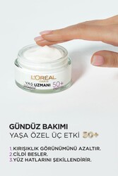 Loreal Paris Kırışıklık Karşıtı Yaş Uzmanı 50+ Gündüz Bakım Kremi 50 ml - Thumbnail