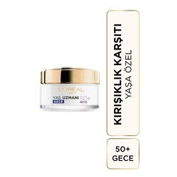 Loreal Paris Yaş Uzmanı 50+ Kırışıklık Karşıtı Yenileyici Gece Kremi 50 ml - Thumbnail