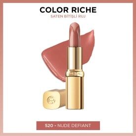 Loreal Paris Color Riche Saten Bitişli Ruj - 520 Nude Defiant - 1