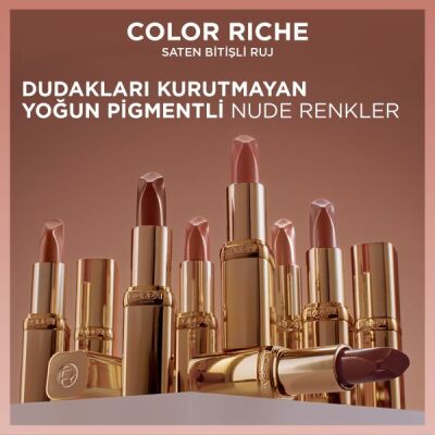 Loreal Paris Color Riche Saten Bitişli Ruj - 520 Nude Defiant - 4