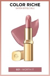 Loreal Paris Color Riche Nude Intense Lipstcik Ruj 601 Worth It - 2