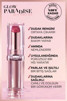 Loreal Paris Glow Paradise Balm-in-Lipstick - Işıltı Veren Ruj 112 Pastel Exaltation - 4