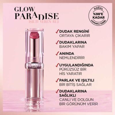Loreal Paris Glow Paradise Balm-in-Lipstick - Işıltı Veren Ruj 642 Beige Eden - 4
