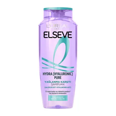 Elseve Hydra Hyaluronic Pure Salisilik Asit İçeren Yağlanma Karşıtı Arındırıcı Şampuan 300ml - 1