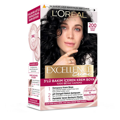 Loreal Paris Excellence Creme Saç Boyası 200 Yoğun Siya - Excellence