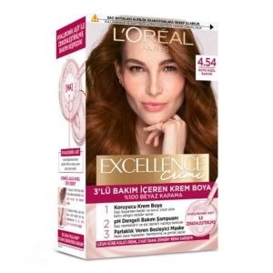 Loreal Paris Excellence Creme Saç Boyası 4.54 Koyu Kızıl Kahve - 1